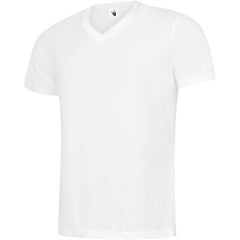 Mens Soft Cotton Slim Fit Short Sleeve T Shirts Adults Plain V Neck Sports Summer Tops