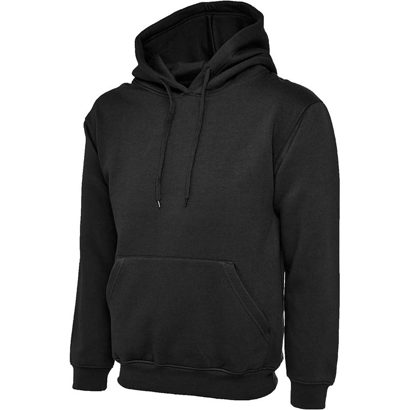 Adults Long Sleeve Plain Pullover Hooded Hoodie Unisex Classic Sweatshirt Top