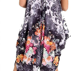 Ladies Sleeveless Black Printed Lagenlook Jumpsuit Womens Cami Hareem Summer Romper