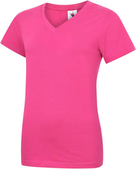Womens Slim Fit Short Sleeves V Neck Plain T Shirts Ladies Casual Breathable Cotton Tees Tops