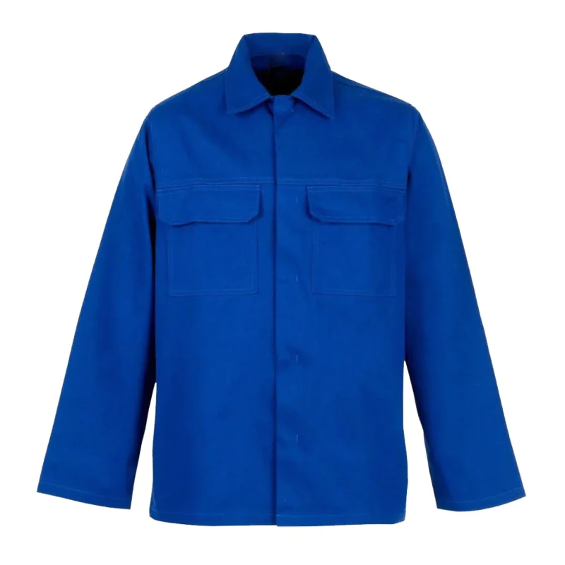 Adults 2 Front Pockets Cotton Work Jacket Mens Long Sleeve Welding Welders Coat