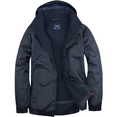 Adults Zip Up Fleece Collar Waterproof Jackets Mens Long Insulated Sleeves Outerwear Coats