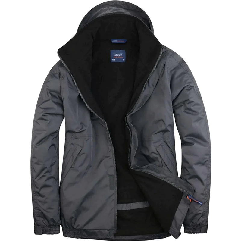 Adults Zip Up Fleece Collar Waterproof Jackets Mens Long Insulated Sleeves Outerwear Coats