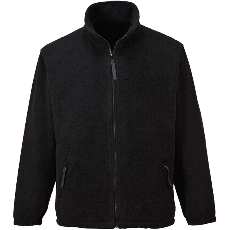 Mens Adults Plain Casual Full Zip Heavy Fleece Coat Long Sleeves Warm Jacket Top