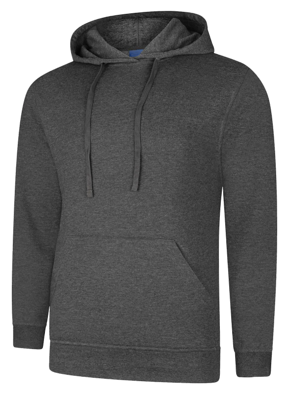 Adults Long Sleeve Plain Deluxe Hooded Hoodie Mens Pullover Front Pocket Sweatshirt