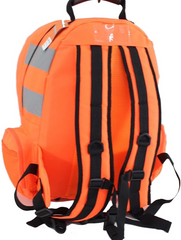 High Visibility Rucksack School Bags Reflective Strips Cycling Walking Sports Backpack One Size Orange