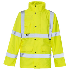 Copy of Mens High Visibility Front Pocket Breathable Jacket Adults Safety Waterproof Top