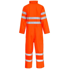 Mens High Visibility Waterproof Coverall Adults Outdoor Work Wear Overall Suit Orange