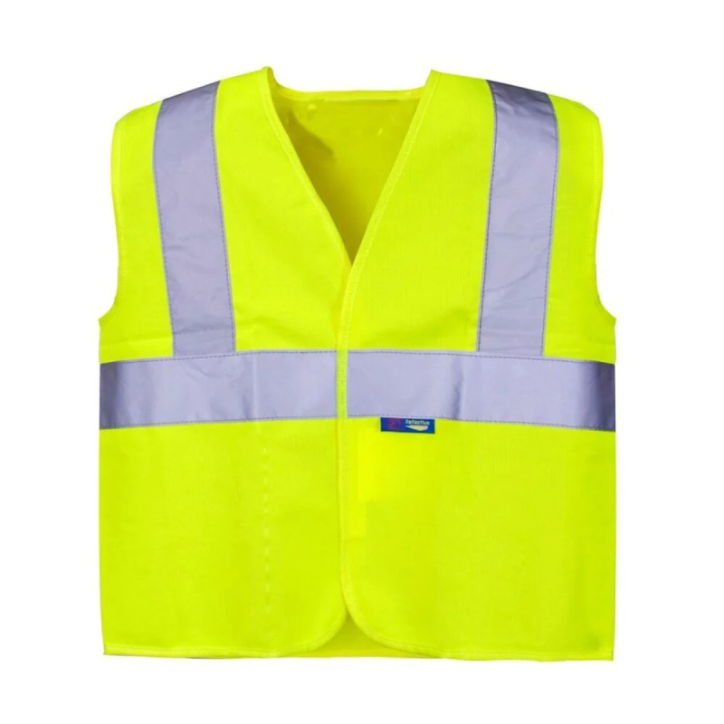Childs Reflective Hi Vis Junior Vest Kids Safety Outdoor Sleeveless Plain Shirt