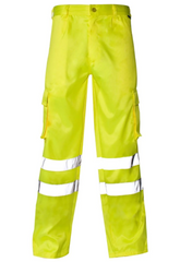High Visibility 3 Band Combat Safety Outdoor Reflective Pant Yellow