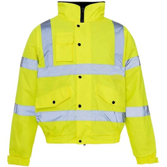 High Visibility Work Wear Coat Jacket Mens Hi Viz Vis Waterproof Safety Trouser Small/5X-Large Yellow