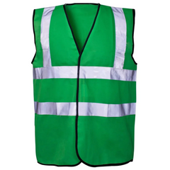 Adults Hi Vis Reflective Colored Vests Mens Heavy Duty Outdoor Work Wear Shirts Green