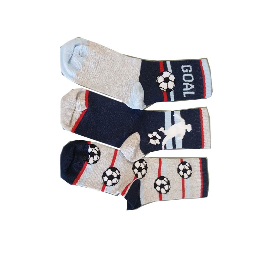 Kids Boys Goal Football Cotton Socks Ankle Novelty Sports Boot Socks 6-12 Pairs