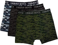 Camouflage Soft Cotton Shorts Mens Boys Elasticated Waist Gym Wear Underwear