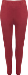 Womens Suede Look Stretchy Legging Ladies Plain Full Length Casual Legging Pants UK 12-26