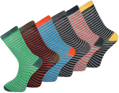 6 Pairs Funky Coloured Design Socks Mens Golf Casual Wear Cotton Blend Socks