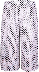New Womens Spot Paisley Print Ladies Stretch Wide Leg Culottes Shorts Plus Size
