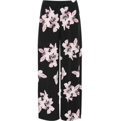 Womens Lilly Floral Print Wide Leg Palazzo Ladies Plus Size High Waist Pants Trousers UK 12-26