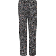 Womens Fancy Novelty Floral Print Elasticated Waist Trousers Ladies Party Wear Full Length Pants