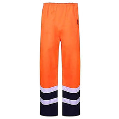 High Visibility Reflective 2 Tone Trouser Small Orange With Navy