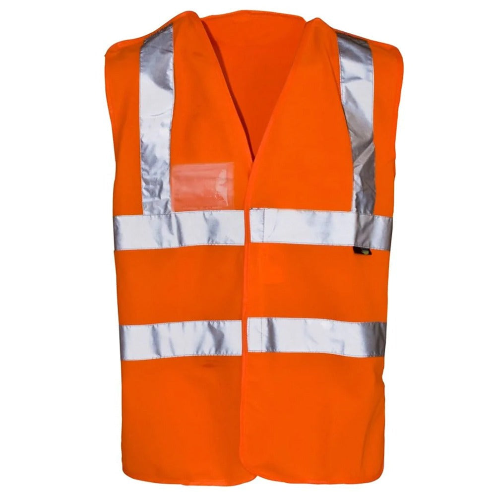 Adults Reflective Hi Vis Pull Apart Vest Mens Heavy Duty Outdoor Work Wear Shirt Orange