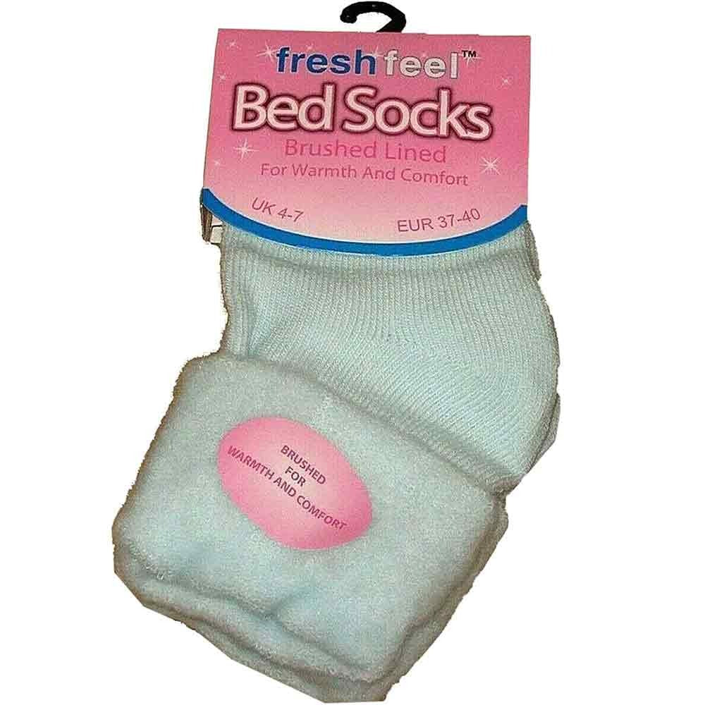 Ladies Lounge Brushed Lined Socks Womens Soft Fluffy Lounge Living Bed Socks