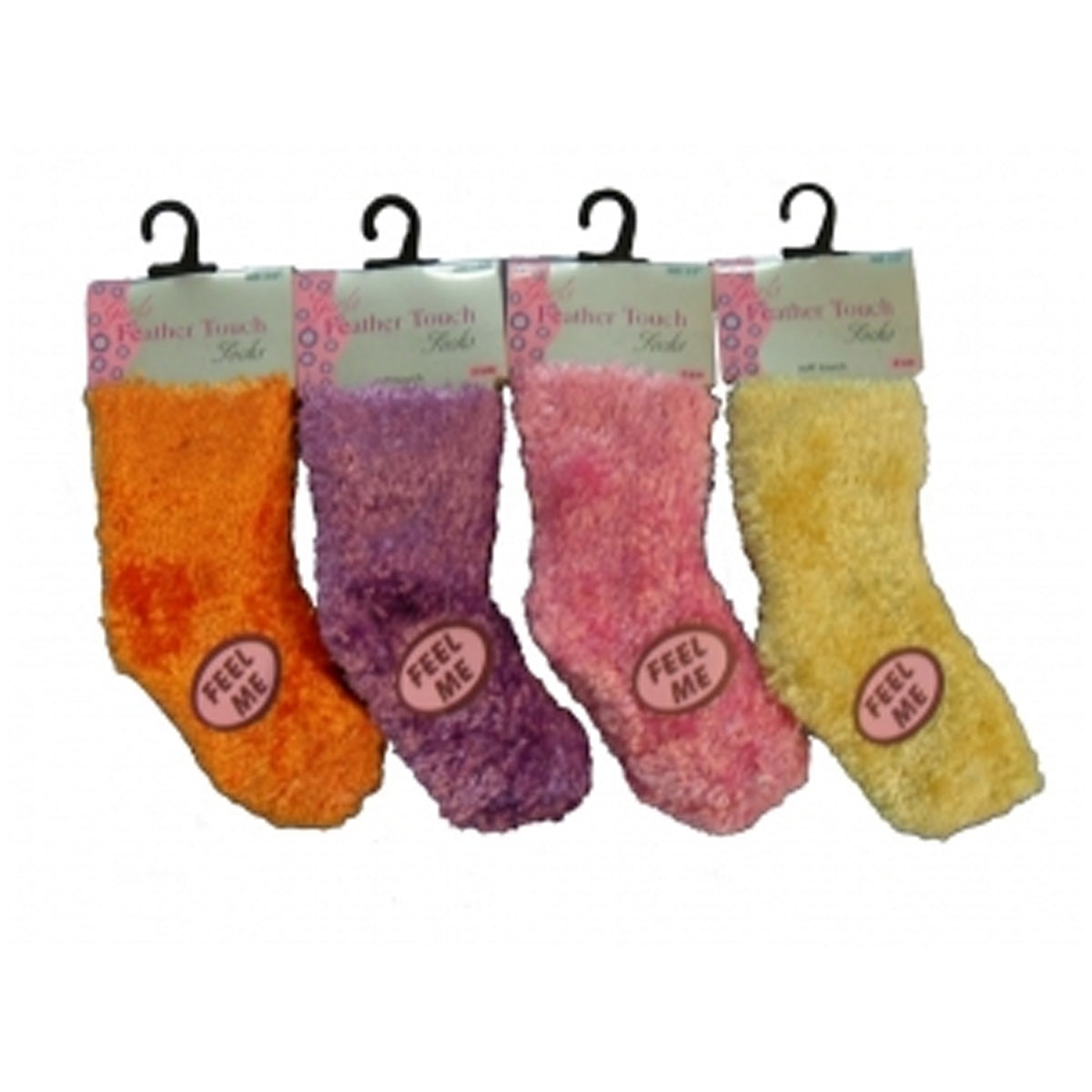 Ladies Girls Back To School Plain Feather Soft Touch Socks