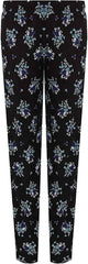 Womens Fancy Novelty Floral Print Elasticated Waist Trousers Ladies Party Wear Full Length Pants