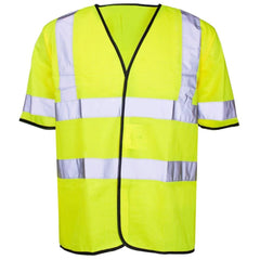 Adults Hi Vis Reflective Short Sleeve Vest Top Men Heavy Duty Working Wear Shirt